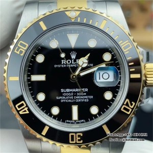 VSF VS3135 Submariner 40mm 116613LN Ceramic Black Dial 904L YG/SS Bracelet - Image 8