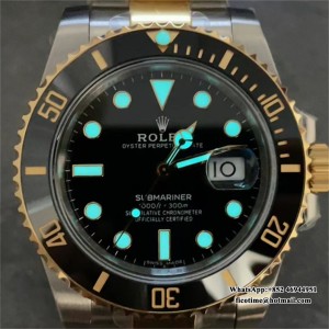 VSF VS3135 Submariner 40mm 116613LN Ceramic Black Dial 904L YG/SS Bracelet - Image 9