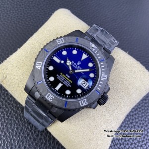 VSF VS3135 DIW Submariner 40mm  DLC Blue/Black Dial  SS Bracelet - Image 2