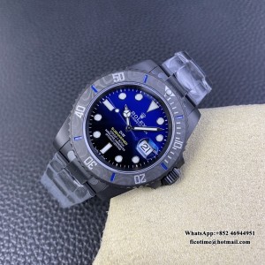 VSF VS3135 DIW Submariner 40mm  DLC Blue/Black Dial  SS Bracelet - Image 7