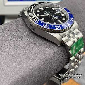 C+F 3285 GMT-Master II  126710 BLNR Black/Blue Ceramic Bezel 904L Jubilee Bracelet - Image 5