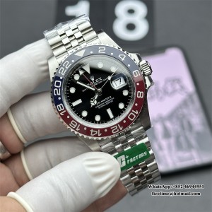 C+F 3285 GMT-Master II  126710 BLRO Blue/Red Ceramic Bezel 904L Jubilee Bracelet - Image 3