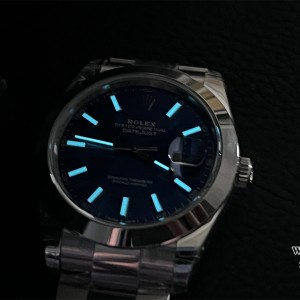 VSF VS3235 DateJust 41mm 126300 Smooth Bezel Blue Dial Oyster Bracelet - Image 3