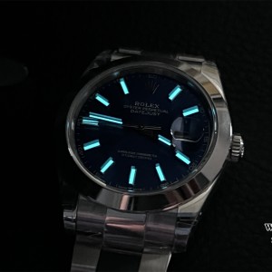 VSF VS3235 DateJust 41mm 126300 Smooth Bezel Blue Dial Oyster Bracelet - Image 4