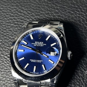 VSF VS3235 DateJust 41mm 126300 Smooth Bezel Blue Dial Oyster Bracelet - Image 5