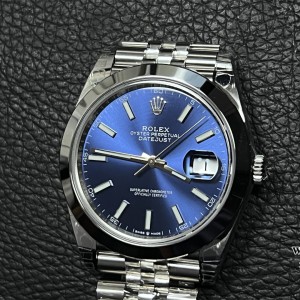 VSF VS3235 DateJust 41mm 126300 Smooth Bezel Blue Dial Jubilee Bracelet - Image 7