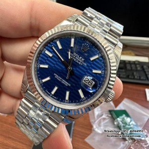 VSF VS3235 DateJust 41mm 126334 Fluted Bezel Motif Blue Dial Jubilee Bracelet - Image 4