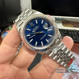 VSF VS3235 DateJust 41mm 126334 Fluted Bezel Motif Blue Dial Jubilee Bracelet - Image 5