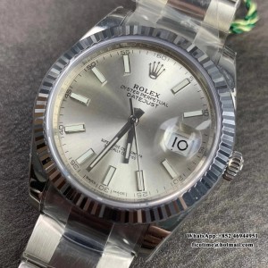 VSF VS3235 DateJust 41mm 126334 Fluted Bezel Silver Dial Oyster Bracelet - Image 7