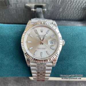 VSF VS3235 DateJust 41mm 126334 Fluted Bezel Silver Dial Jubilee Bracelet - Image 5