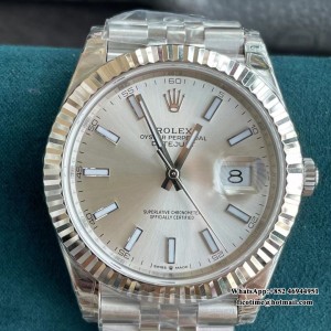 VSF VS3235 DateJust 41mm 126334 Fluted Bezel Silver Dial Jubilee Bracelet - Image 8
