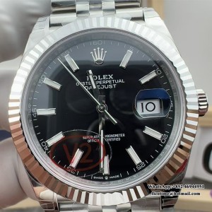 VSF VS3235 DateJust 41mm 126334 Fluted Bezel Black Dial Jubilee Bracelet - Image 3