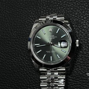 VSF VS3235 DateJust 41mm 126300 Smooth Bezel Mint Green Dial Jubilee Bracelet - Image 7