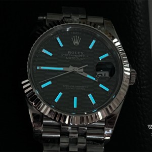 VSF VS3235 DateJust 41mm 126334 Fluted Bezel Mint Green Motif Dial Jubilee Bracelet - Image 6