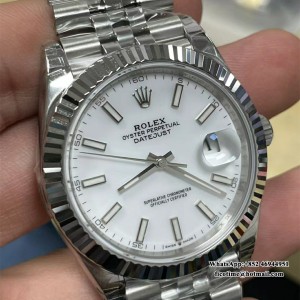 VSF VS3235 DateJust 41mm 126334 Fluted Bezel White Dial Jubilee Bracelet - Image 2