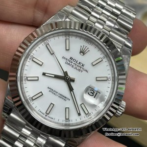 VSF VS3235 DateJust 41mm 126334 Fluted Bezel White Dial Jubilee Bracelet - Image 3