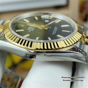 VSF VS3235 DateJust 41mm  Fluted Bezel Black Dial YG/SS Jubilee Bracelet - Image 2