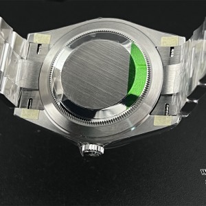 VSF VS3235 DateJust 41mm Wimbledon Fluted Bezel Grey Dial Green Roma Marker Oyster Bracelet - Image 5