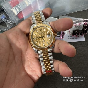 VSF VS3235 DateJust 41mm  Fluted Bezel Gold Motif Dial YG/SS Jubilee Bracelet - Image 3
