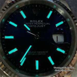 VSF VS3235 DateJust 36mm Fluted Bezel Blue Dial Jubilee Bracelet - Image 3