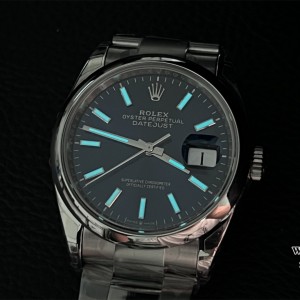 VSF VS3235 DateJust 36mm Smooth Bezel Blue Dial Oyster Bracelet - Image 6