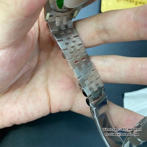 VSF VS3235 DateJust 36mm Fluted Bezel Blue Motif Dial Diamond Marker Jubilee Bracelet - Image 7