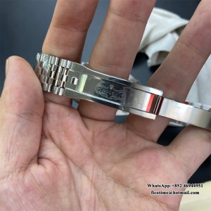 VSF VS3235 DateJust 36mm Fluted Bezel Blue Motif Dial Diamond Marker Jubilee Bracelet - Image 8