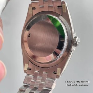 VSF VS3235 DateJust 36mm Fluted Bezel Green Palm Dial Diamond Marker Jubilee Bracelet - Image 2