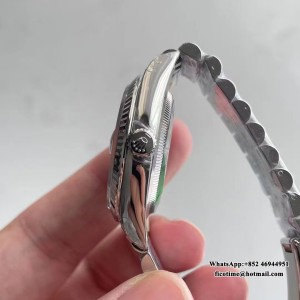 VSF VS3235 DateJust 36mm Fluted Bezel Green Palm Dial Diamond Marker Jubilee Bracelet - Image 4