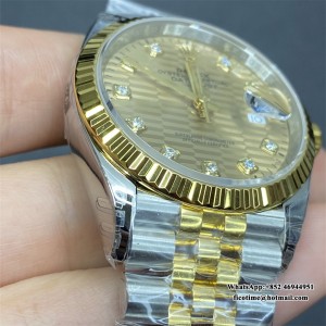 VSF VS3235 DateJust 36mm Fluted Bezel Gold Motif Dial Diamond Marker YG/SS Jubilee Bracelet - Image 2