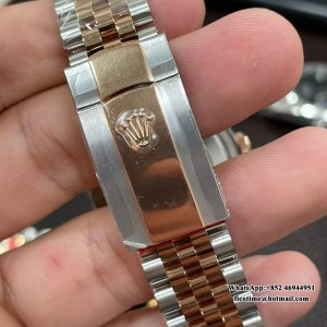 VSF VS3235 DateJust 36mm Fluted Bezel Silver Motif Dial Diamond Marker RG/SS Jubilee Bracelet - Image 8
