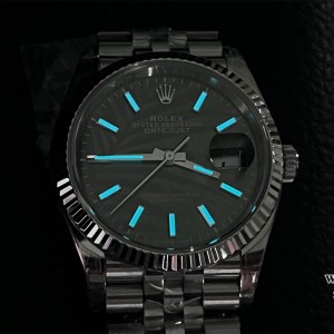 VSF VS3235 DateJust 36mm Fluted Bezel Green Palm Dial Jubilee Bracelet - Image 6