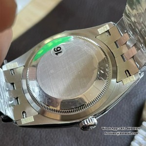 VSF VS3235 DateJust 36mm Fluted Bezel Black Dial Diamond Marker Jubilee Bracelet - Image 7