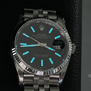 VSF VS3235 DateJust 36mm Fluted Bezel Black Dial Jubilee Bracelet - Image 6