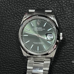 VSF VS3235 DateJust 36mm Smooth Bezel Green Dial Oyster Bracelet - Image 7