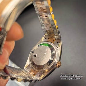 VSF VS3235 DateJust 36mm Wimbledon Fluted Bezel Grey Dial Green Roma Marker RG/SS Jubilee Bracelet - Image 9