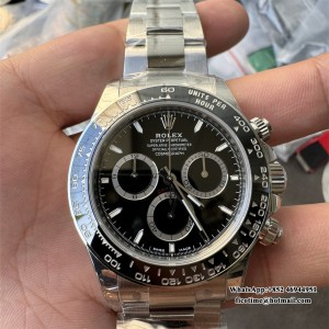 VSF 4801 Daytona  Ceramic Bezel Black Dial SS Bracelet - Image 2