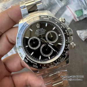 VSF 4801 Daytona  Ceramic Bezel Black Dial SS Bracelet - Image 4