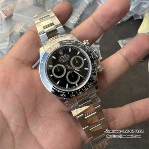 VSF 4801 Daytona  Ceramic Bezel Black Dial SS Bracelet - Image 6