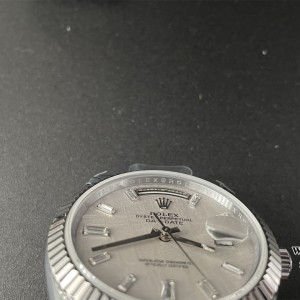 GMF A2836 Tungsten DayDate 40MM White Meteorite Dial President Bracelet - Image 2