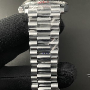 GMF A2836 Tungsten DayDate 40MM White Meteorite Dial President Bracelet - Image 5