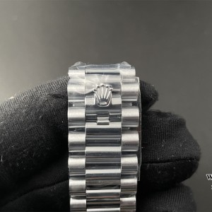 GMF A2836 Tungsten DayDate 40MM White Meteorite Dial President Bracelet - Image 7