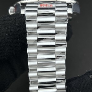 GMF A2836 Tungsten DayDate 40MM Silver Dial Diamond Marker President Bracelet - Image 2