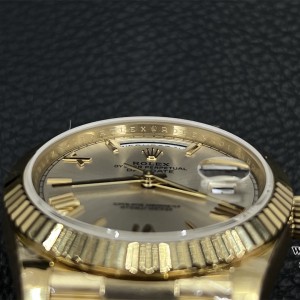 GMF A2836 Tungsten DayDate 40MM YG Silver Dial Roma Marker YG President Bracelet - Image 6