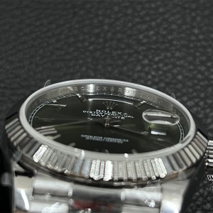 GMF A2836 Tungsten DayDate 40MM Green Dial Roma Marker President Bracelet - Image 5