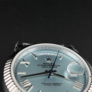 GMF A2836 Tungsten DayDate 40MM Ice Blue Dial Roma Marker President Bracelet - Image 6
