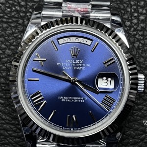 GMF A2836 Tungsten DayDate 40MM Blue Dial Roma Marker President Bracelet - Image 6