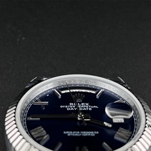 GMF A2836 Tungsten DayDate 40MM Blue Dial Roma Marker President Bracelet - Image 7
