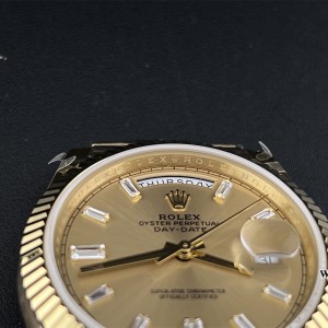 GMF A2836 Tungsten DayDate 40MM YG YG Dial Diamond Marker YG President Bracelet - Image 6