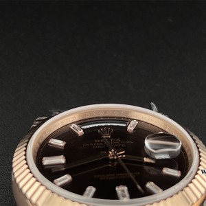 GMF A2836 Tungsten DayDate 40MM RG Brown Dial Diamond Marker RG President Bracelet - Image 6